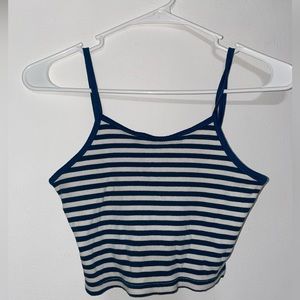 Blue striped tank top
